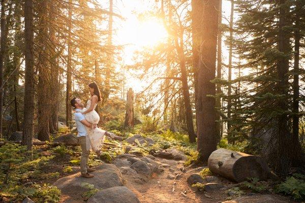 Enchanted forest vibes on this engagement session at Yosemite National Park, CA