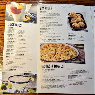 This is page 2 of the menu.  Photo taken September 18, 2022.