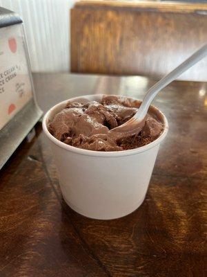 Chocolate bourbon brownie ice cream