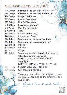 Our prices