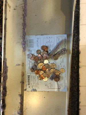 Change found in our dryer.