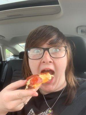 me and pizza :3