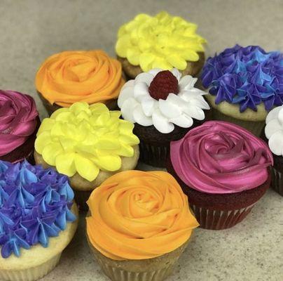 Flower cupcakes