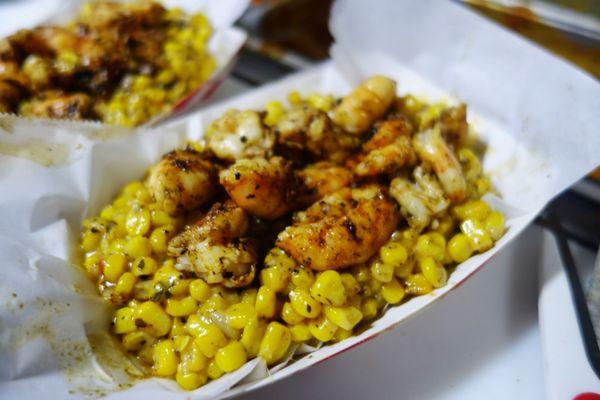 Ktown night market exclusive Blackened Shrimp Cheese Corn