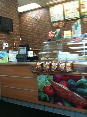 Inside subway on Green Bay