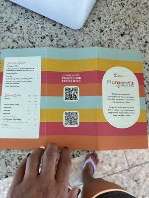 Front of Menu