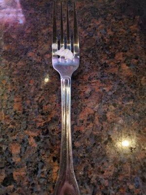 Yuck! A dirty fork was given to us to eat with wth?