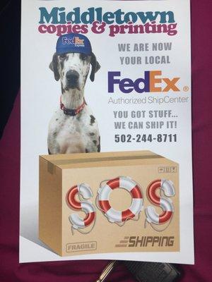 They now ship with a FedEx!