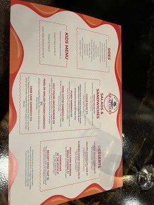 Great assortment of menu items