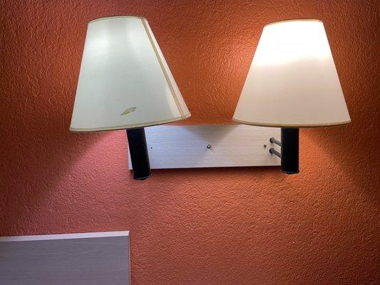 More bent lights and damaged lamp shades