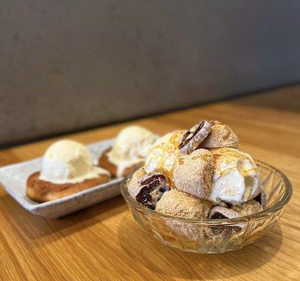 Injeolmi Sundae: Ice cream, injeolmi rice cake, dried persimmon, walnuts, rice syrup | $10