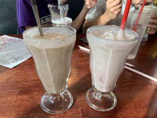 S'mores malt on left Strawberry malt on right