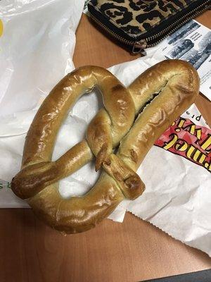 A bad pretzel from subway