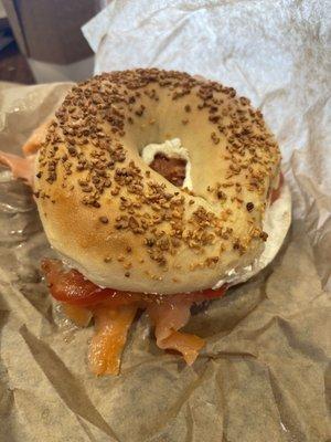 Bagel with Smoked Nova Salmon