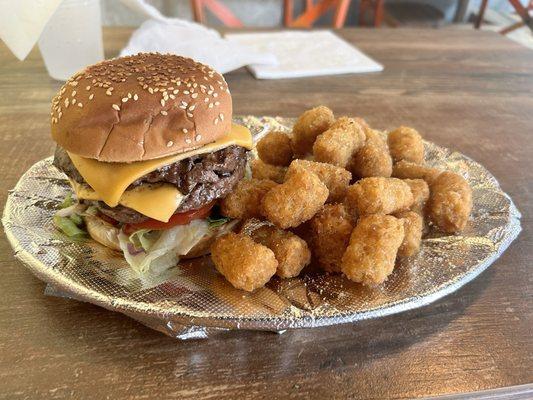 Double 1/2 lb. Double Bacon Cheeseburger with no Bacon