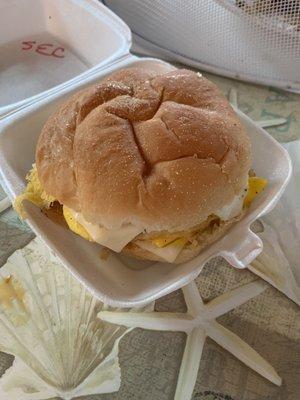 Sausage, egg, and cheese