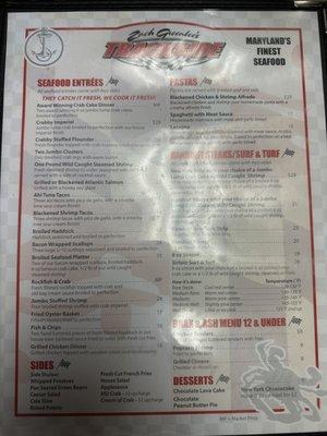 Food menu