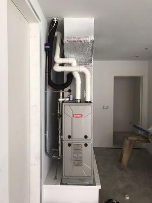 95% condensing furnace for a new construction home.