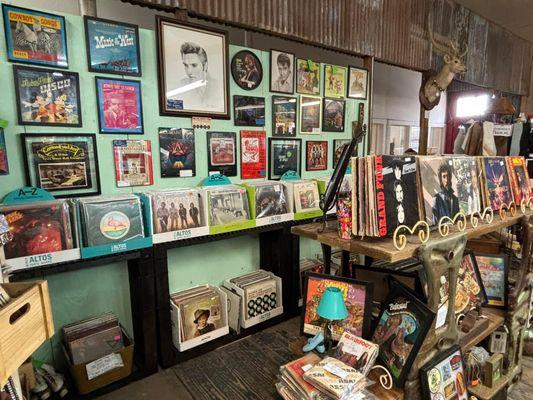 A great selection of vinyl, art and collectibles. We carry LP's, 45's and 78's!