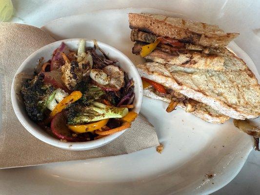 Chick-A-Delphia w/charred veggies