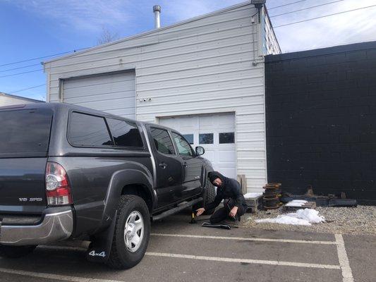 my tacoma mechanic being thrilled with my new purchase