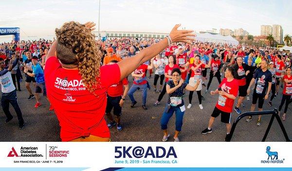 Leading a Zumba warm up at the American Diabetes Association 5k in in San Francisco in June 2019. #WorkoutTemps