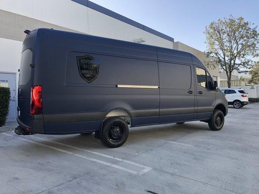 Mercedes Benz Sprinter Matte blue wrap