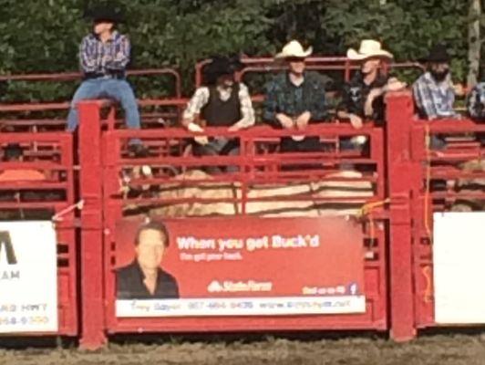 Rodeo Lovin' State Farm Agent Troy Sayer...there for you when you get Buck'd!