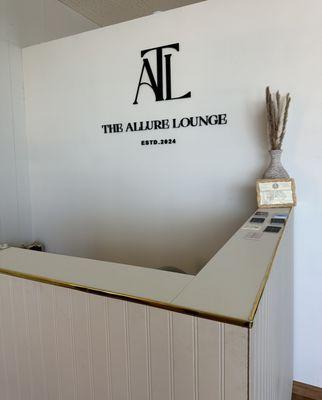 The Allure Lounge reception area.