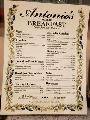 Breakfast Menu