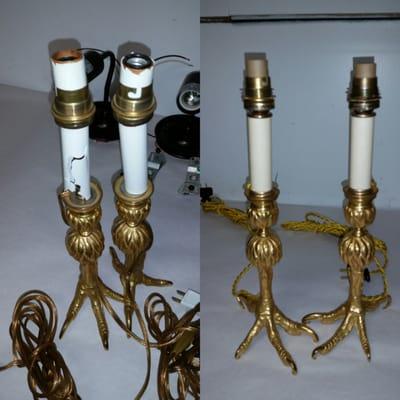 Restoration of a pair of vintage candle sticks.