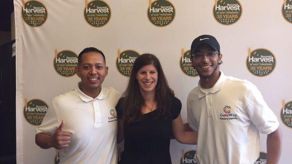 Patrick and Jimmy with Rachael Ellis after they raised over 500 meals for families in need!