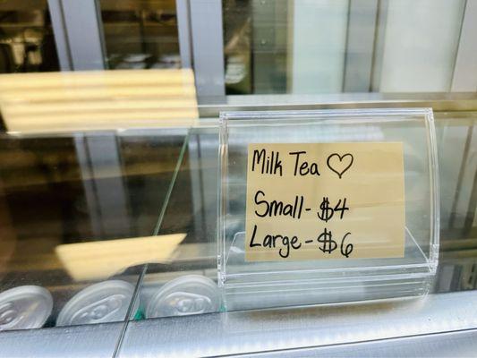 Milk tea prices