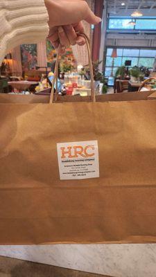 The HRC bag with the shoes we got :)