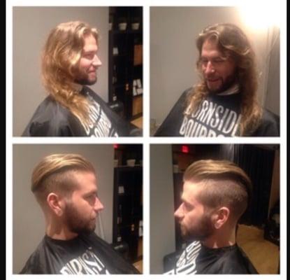 Man bun be gone! Before and after- Jeff