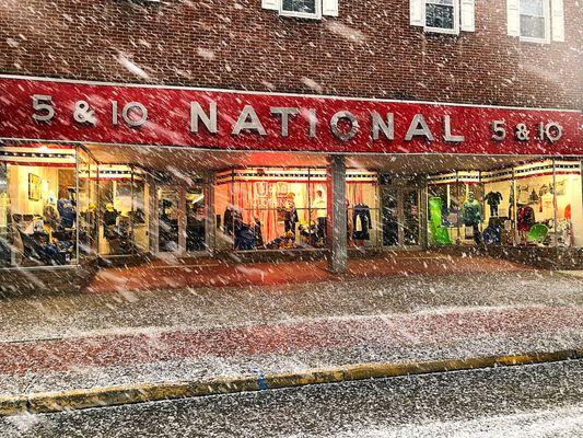 Snowy Newark!  We've got shovels, sleds, salt and everything you need to stay warm and cozy this winter!