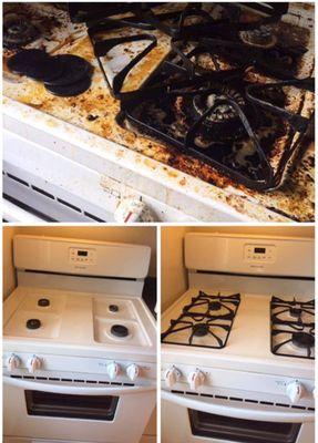 Before/After Stove Cleaning