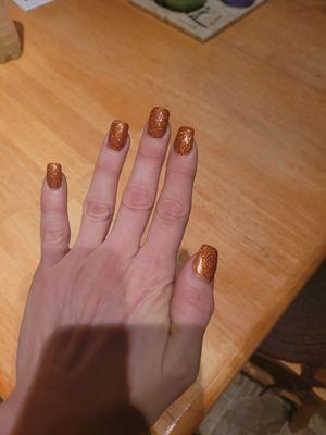 Love this firey apricot color for fall