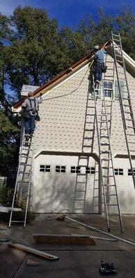 Here we are finishing up fascia replacement preparing for exterior paint and a new standing seam metal roof.