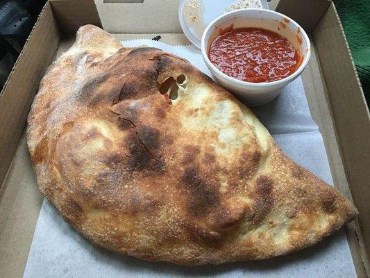 Calzone, at Pizza Express in Torrington, CT.