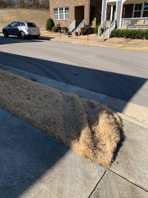 Truck cutting the corner