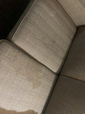 Multiple stains on couch