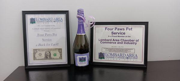 Thank you Lombard Chamber of Commerce!