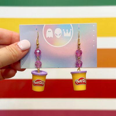 Play Doh earrings in the gift shop