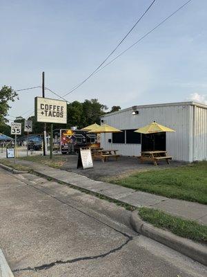 Front of coffee shop