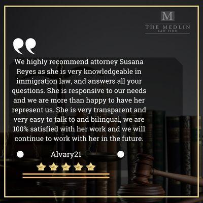 The Medlin Law Firm Immigration In Fort Worth Testimonial Alvary