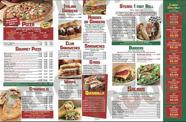 Our menu