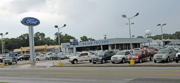 street view... enter the front of Brian Toliver Ford off Gilmer St.