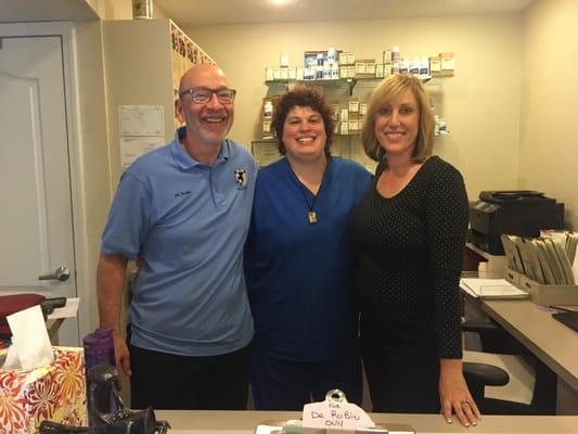 The employees at Rubin Chiropractic Clinic welcome you with warm smiles. 
Left to right: Dr...