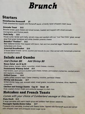 08/25/2024 Sunday Brunch: Starters & Salads & Gumbo, Hotcakes page 1 of 2